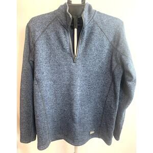 Eddie Bauer Men's Medium Navy Pullover 3/4 Zip